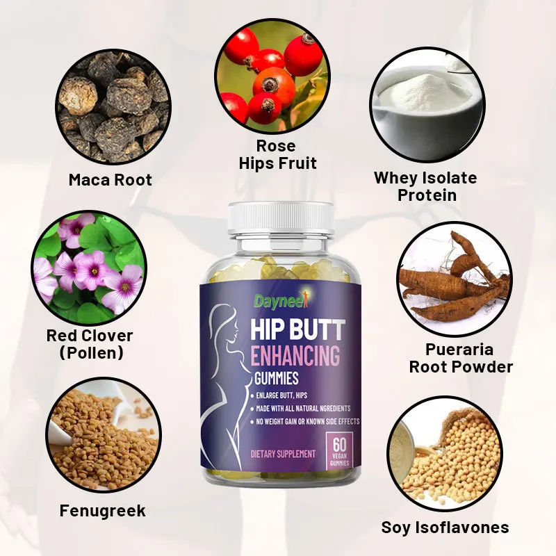 Hip Butt Enhancecin Gummies boost energy levels and endurance to maintain health and enhance immunity