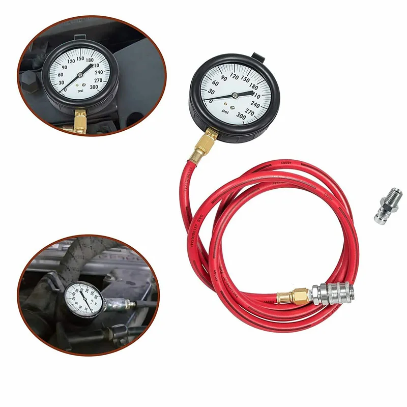 

ESUYA Automotive Gauges TU-32-20 Compucheck Fuel System Pressure Test Gauge Fits for Cummins Diesel Engines-Set of 2