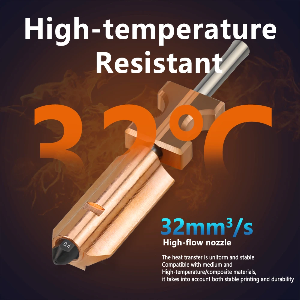 Neue Version für Flashforge AD5X Düse, verbesserte Bimetall-Düsen aus gehärtetem Stahl, 0,2/0,4/0,6/0,8 mm, Ersatzteile für 3D-Drucker – Detail 5