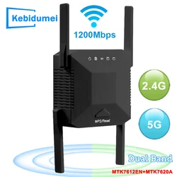 Dual Chip WiFi Repeater Wifi Router Wifi Extender Amplifier Network Wi fi Booster 1200Mbps 2.4 5Ghz Range Wireless Wifi Repiter