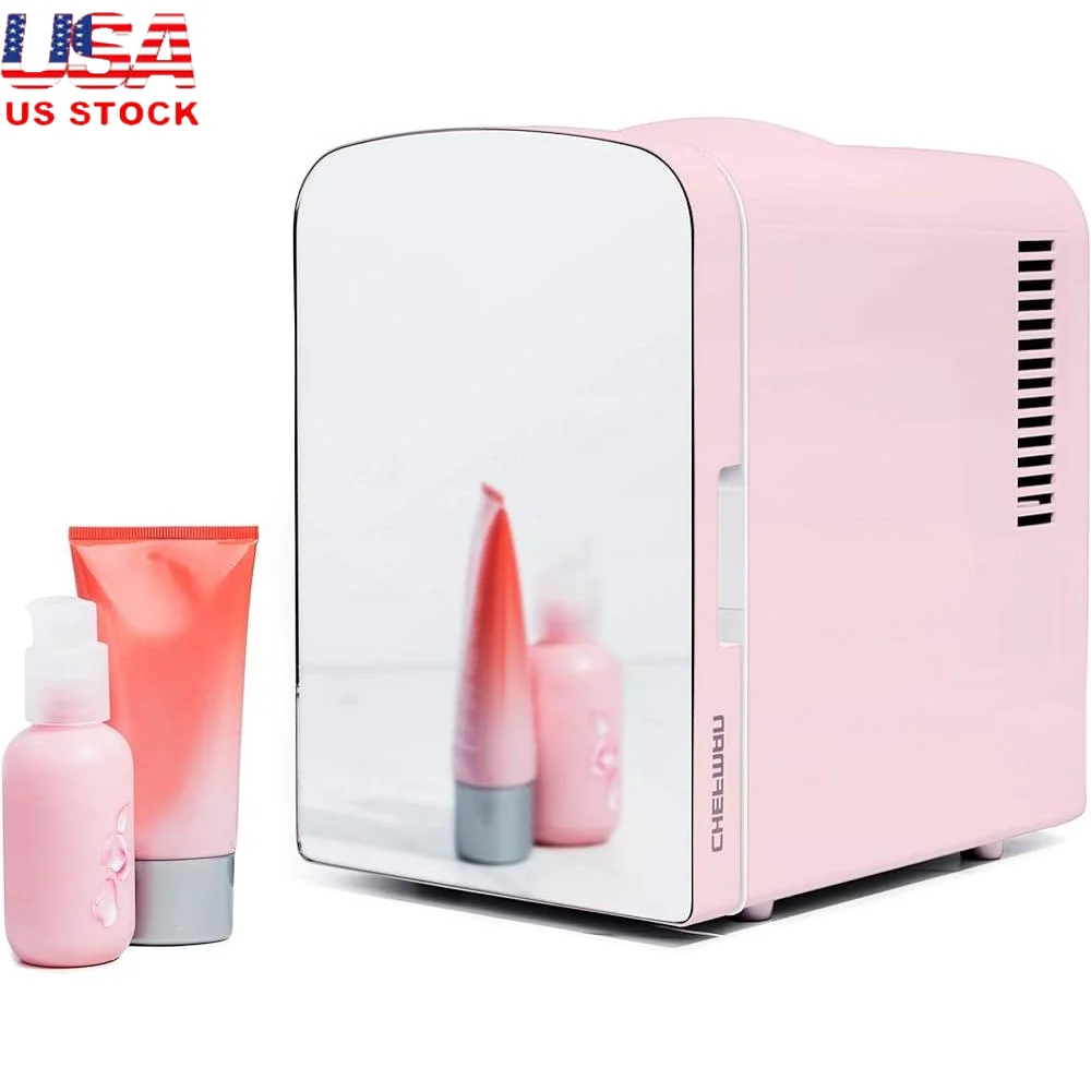 Portable Mini Refrigerator Skin Care Makeup Storage Personal Beauty Fridge Cooling Heating Function Compact Desk Accessory