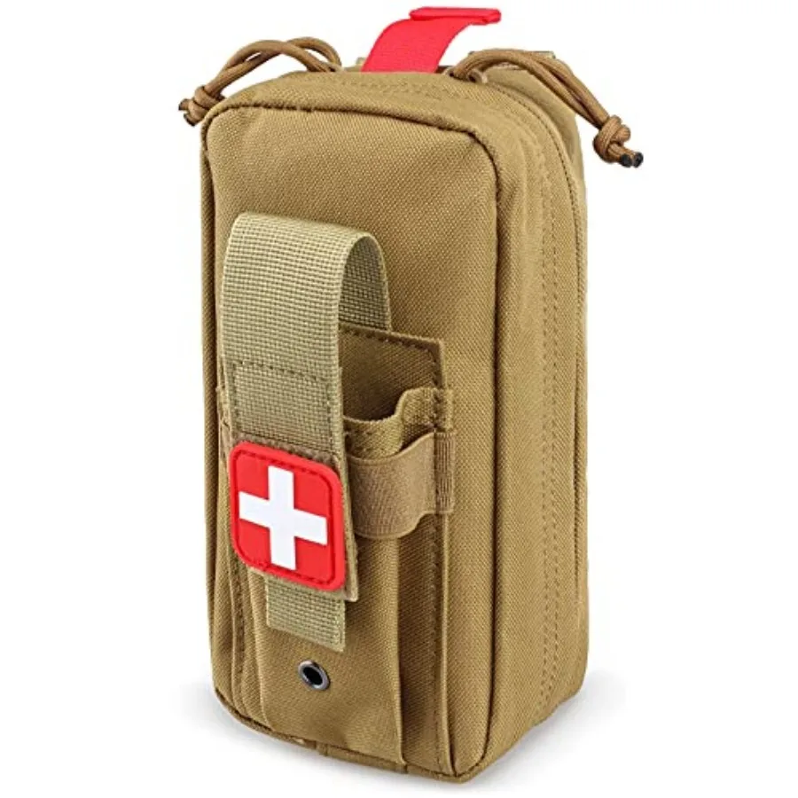 

Tactical MOLLE Medical Pouch, Rip-Away EMT First Aid Pouch IFAK Trauma Kit Everyday Carry Survival Bag Include Cross Patch