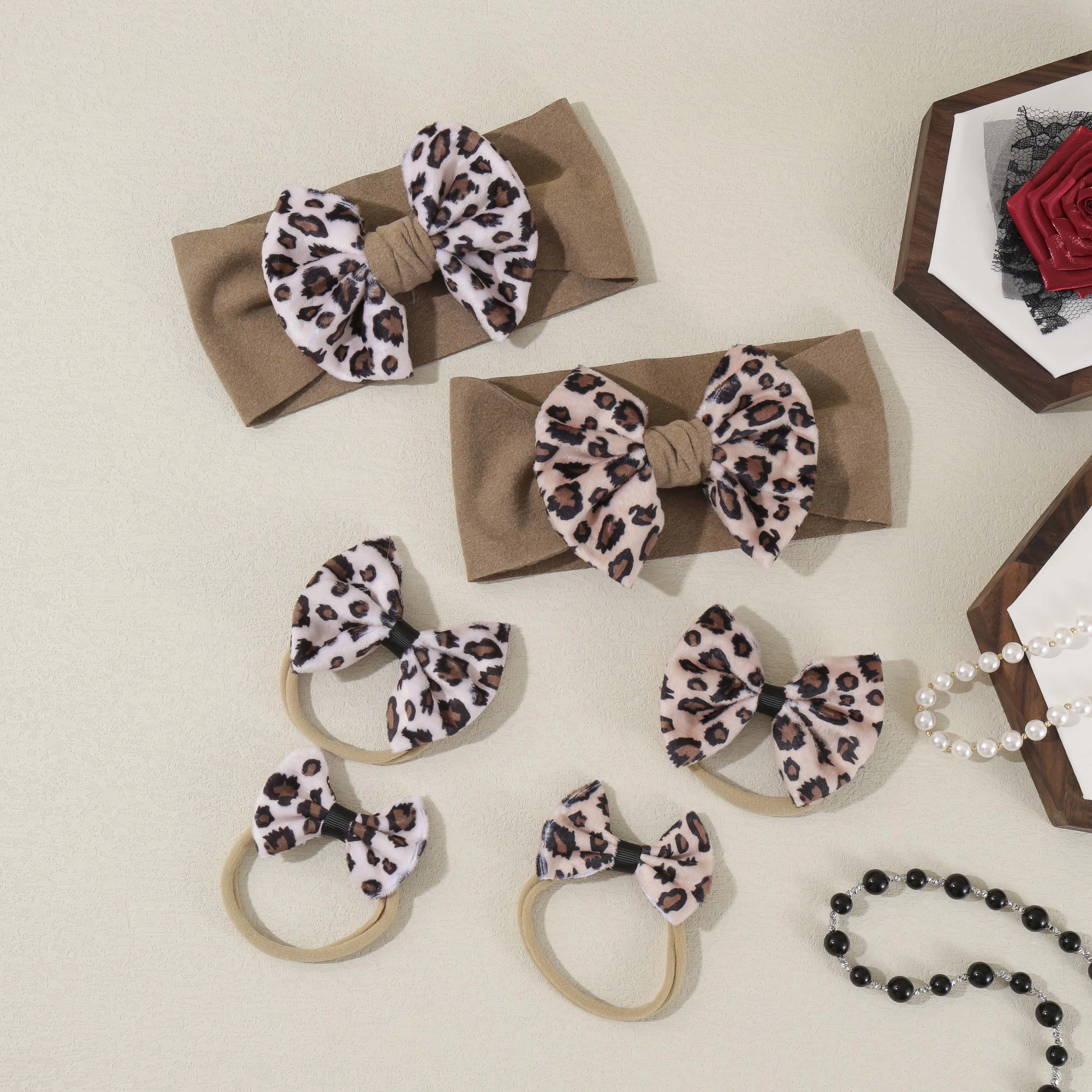 

Lepoard Pirnt Baby Headbands Fabric Bowknot Girls Hairbands Infant Boys Turban Headwraps Kid Headwear Newborn Hair Accessories