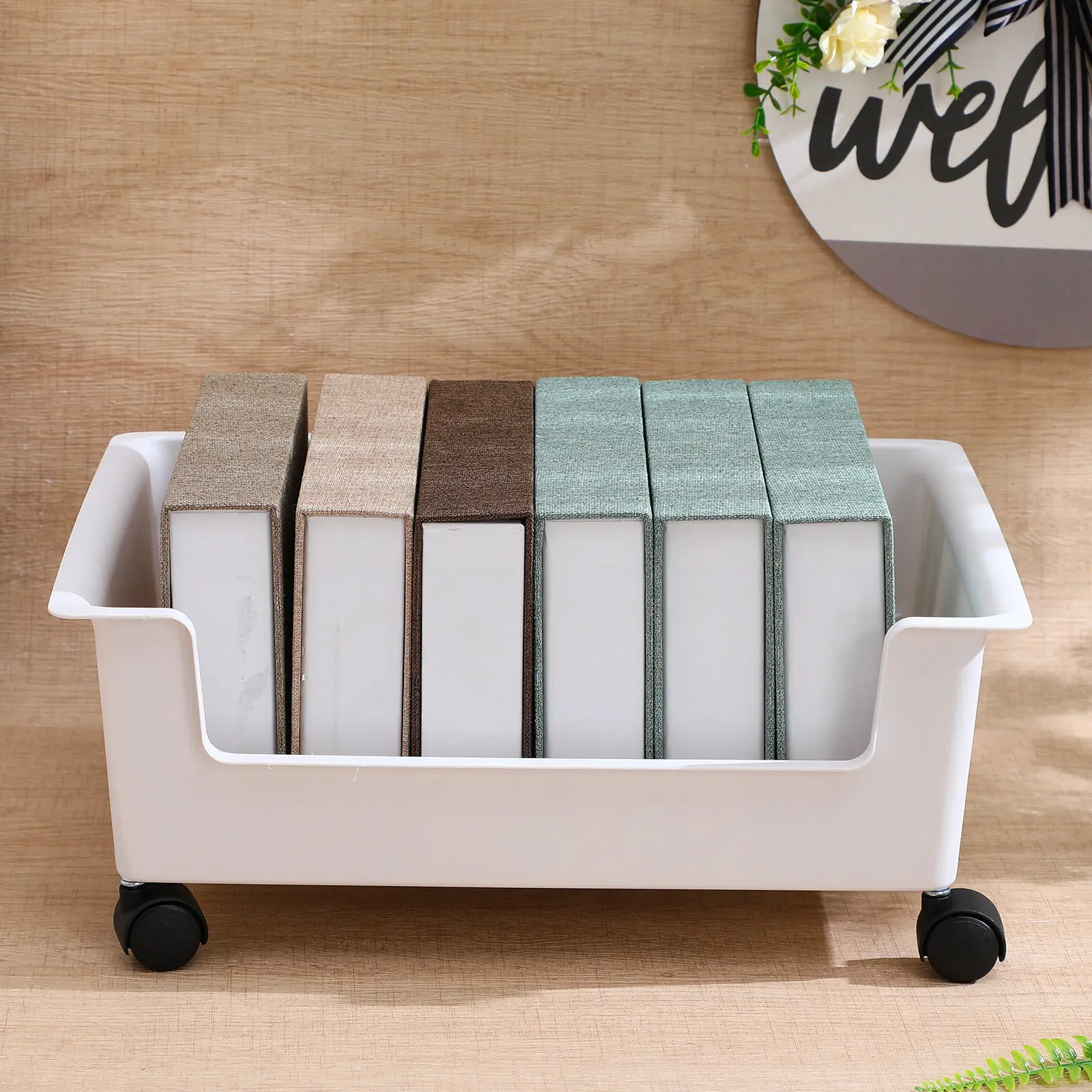 Book Storage Box Rolling Cart  - Book Cart Rolling ulasan dan harga