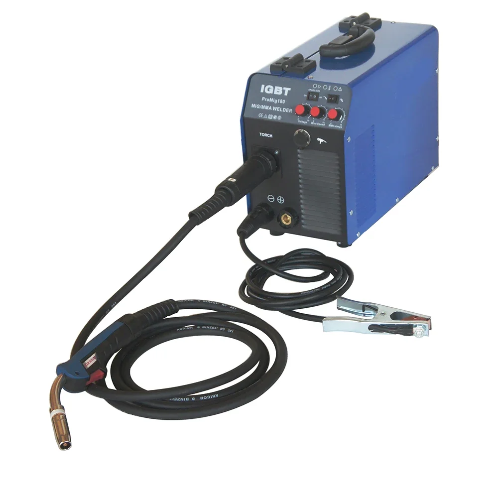 IGBT High Frequency Inverter Portable 180A Gas/no gas Semi-Auto MIG MAG Welding Machine With Spool  Socket