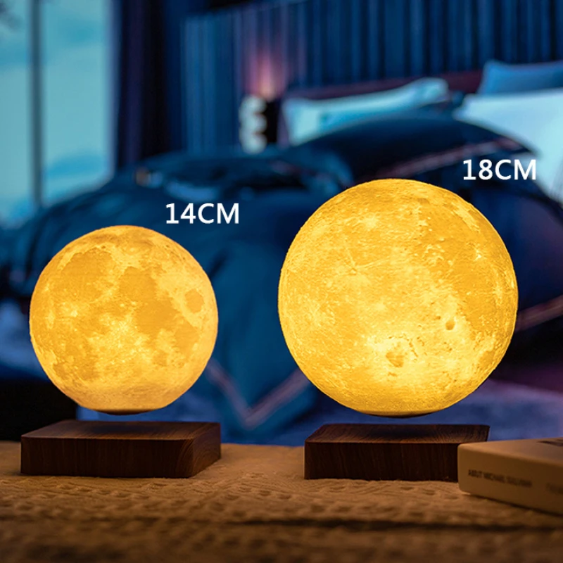 

Levitating Lamp Magnetic Levitation Globe LED Moon Floating Lamp Rotating Globe Bedside Lights Novelty Christmas Gifts