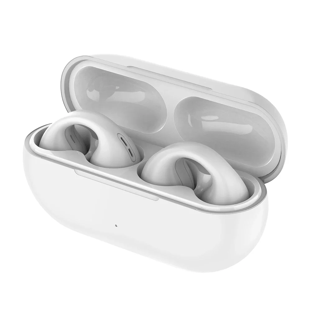 Auriculares inalámbricos Bluetooth con Clip para oreja, ganchos para la oreja de conducción ósea, auriculares deportivos con estuche de carga, auriculares originales