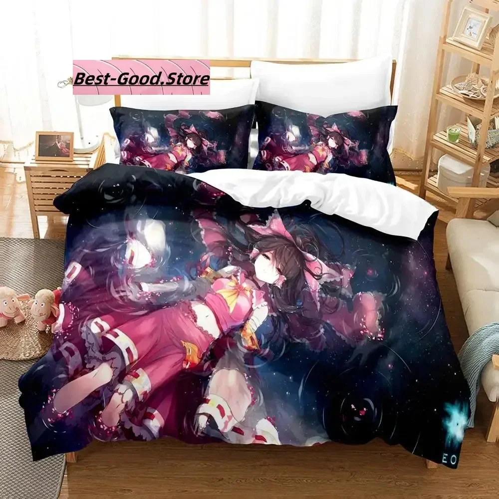 

Touhou Project Bedding Set Single Twin Full Queen King Size Bed Set Aldult Kid Bedroom Duvetcover Sets 3D Print 2022 Kawaii