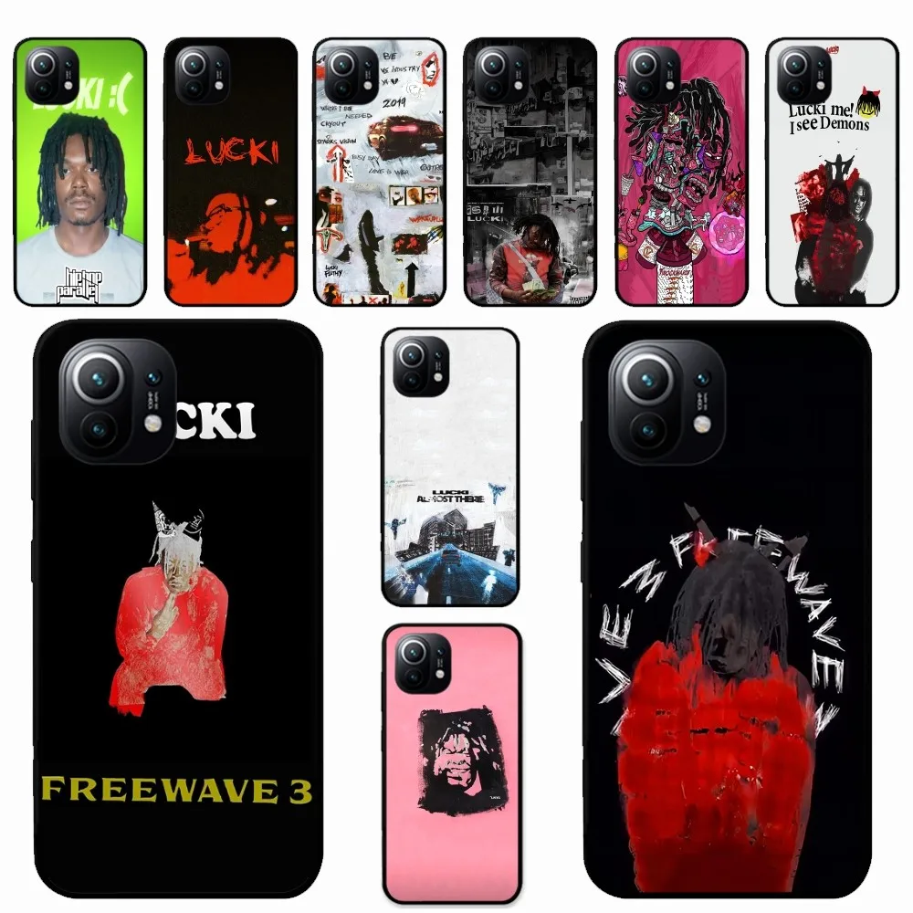 L-Lucki Rapper WAKE UP LUCKI Phone Case For Xiaomi Mi 5X 8 9 10 11 12 lite pro 10T PocoX3pro PocoM3 Note 10 pro lite