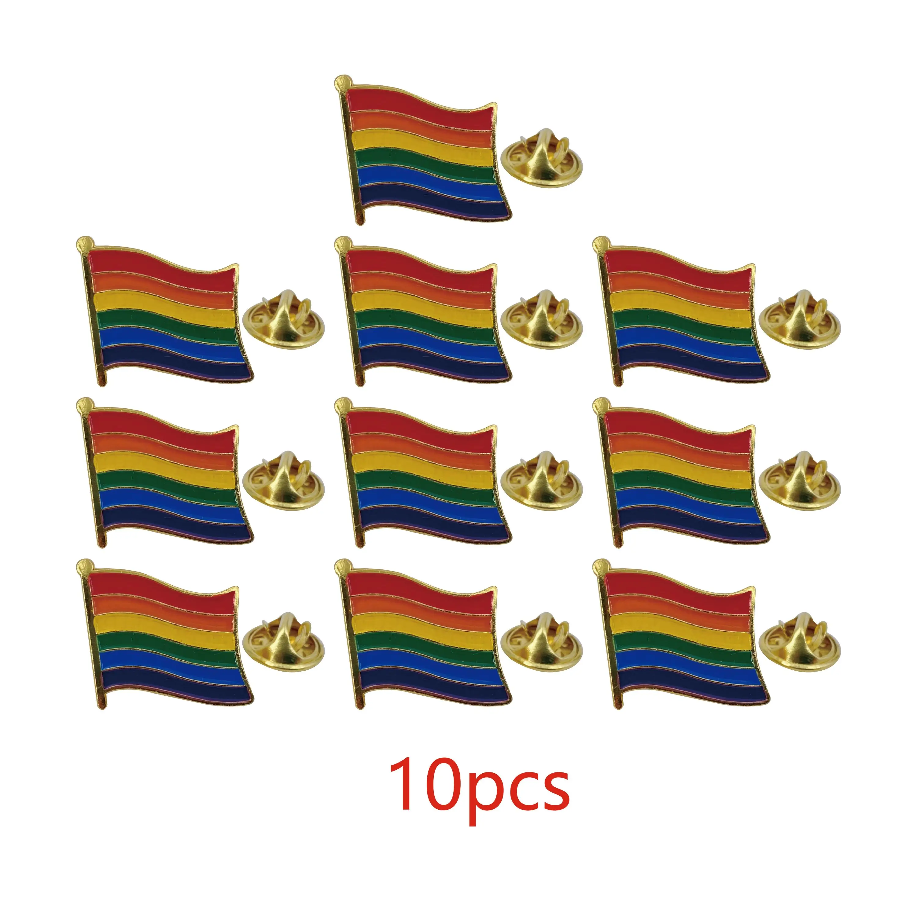 5/10/50/100PCS LGBT Pride Lapel Pins, Rainbow Enamel Pins for Clothes, Bags, Hats, Backpacks - Pride Month Accessories