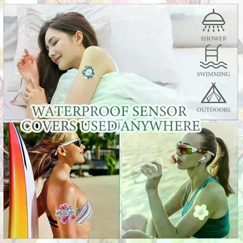 Blood Glucose Sensor Patch Hypoallergenic Longwear Skin Fixing for Continuous Monitoring in Sports and Work Lightweight Design