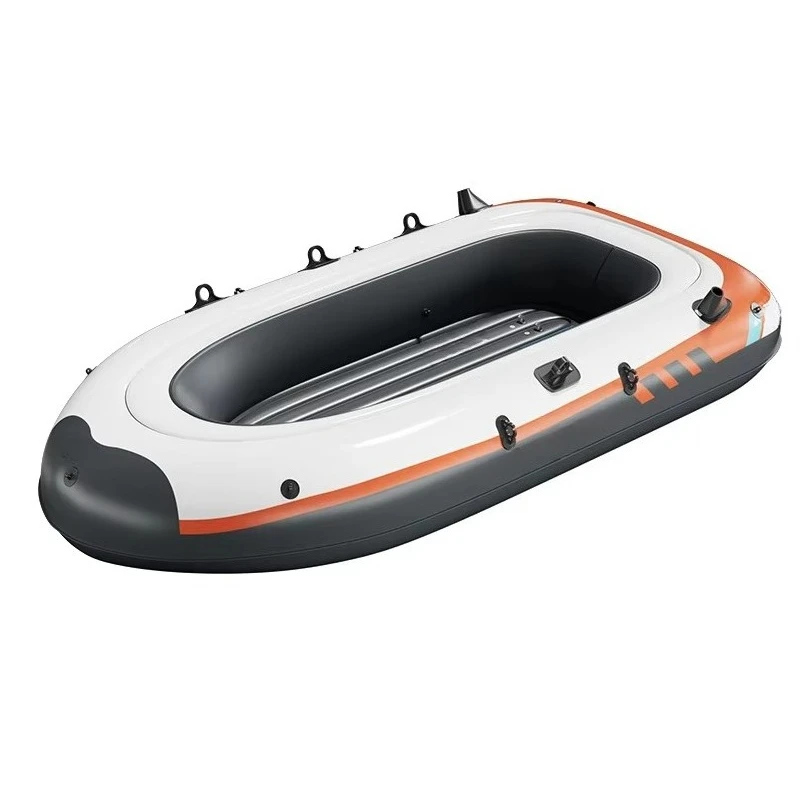 Inflatable Thickened PVC Kayak Outdoor Family Fishing Wear-Resistant Elevated Boat for 2+ Persons Rafting 5 Persons Capacity