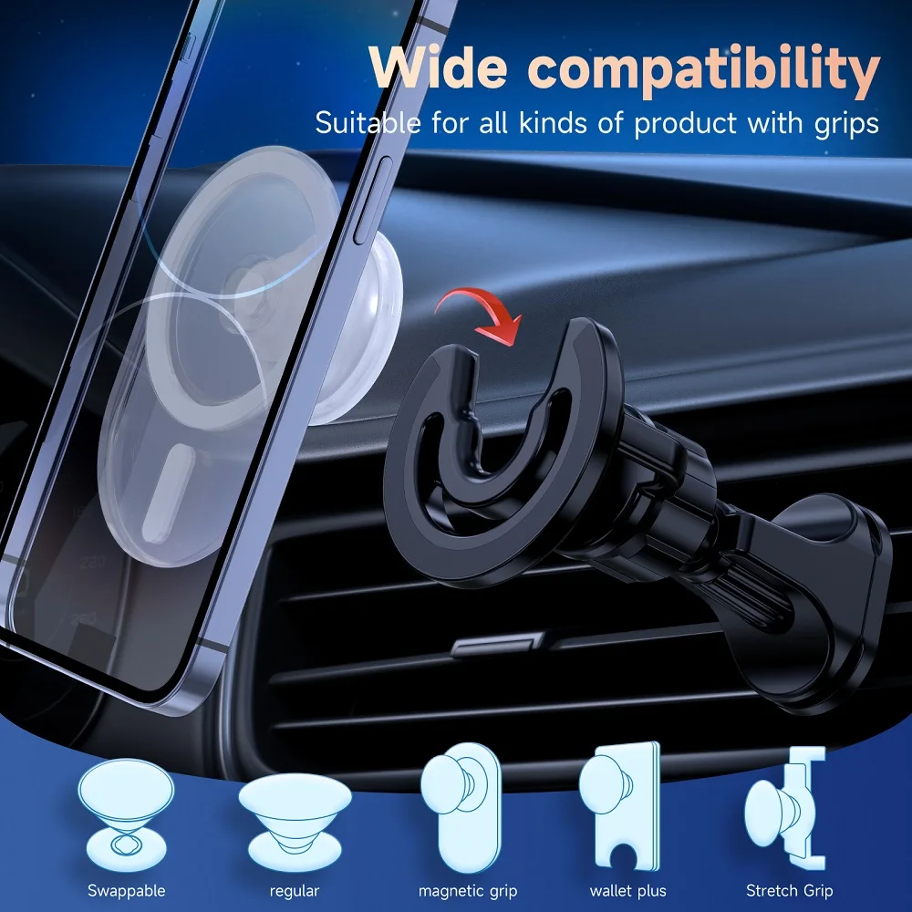 Magsafe Car Phone Holder Air Vent Car Phone Holder with Strongest Magnet, Car Cradle for iPhone For P-Socket Pop Strong Magnet