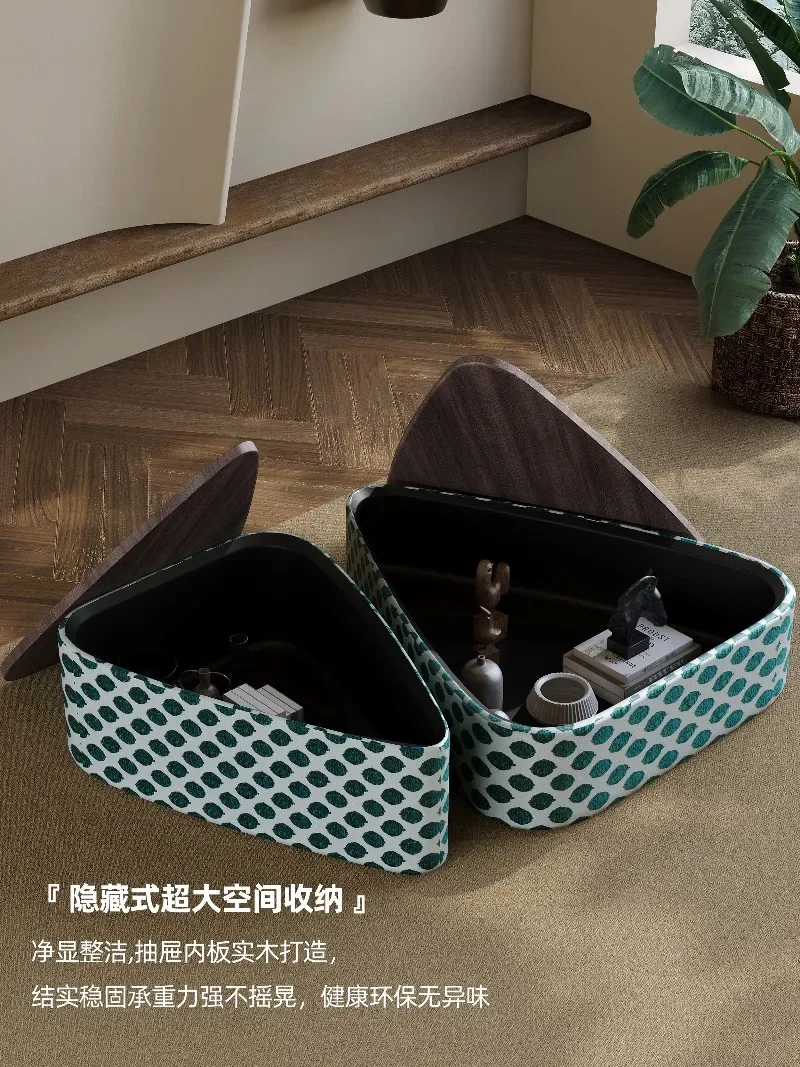 living room household light luxury high-end small apartment minimalist tea table combination designer storage model 2