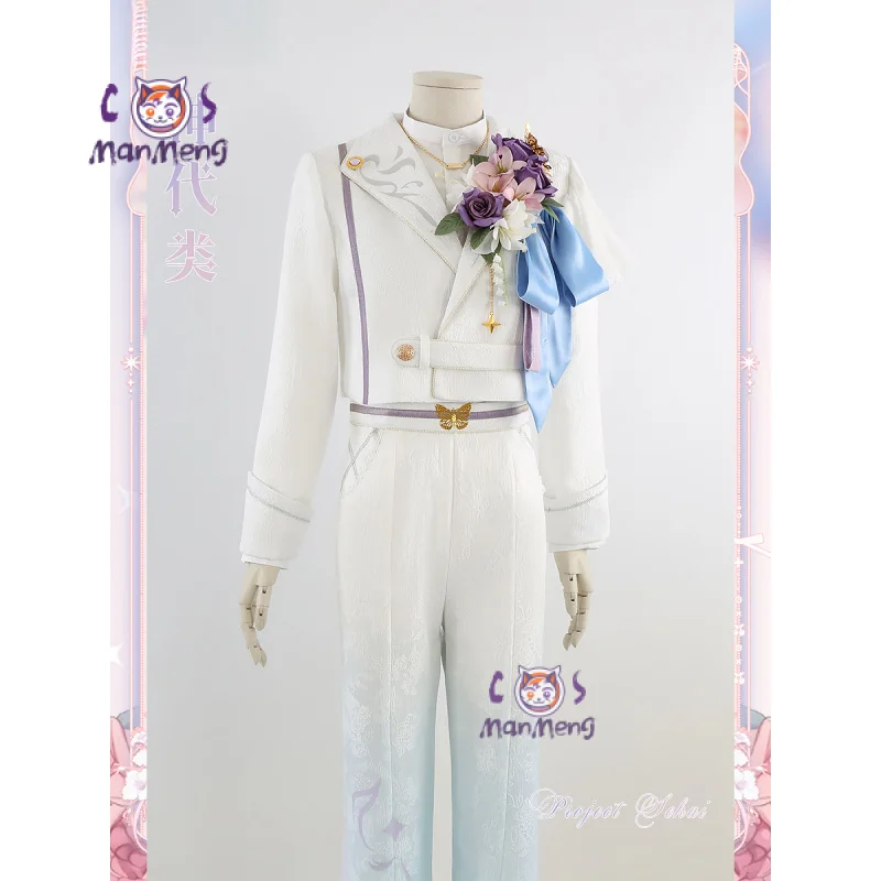 

Камиширо Руи Косплей Костюм Пижак Рубашка брюки пальто грудь цветок ожерелье брошь реквизит костюм Хэллоуин мужчины женщины модная униформа