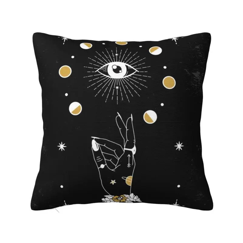 Custom Hamsa Hand Evil Eye Fatima Cushion Cover Velvet Modern Pillow Case