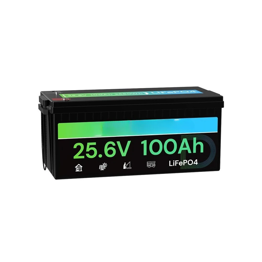 

24V 100Ah LiFePO4 Lithium Battery, 2560Wh Large Capacity with Smart 100A BMS, 4000 Deep Cycle, 10Year Lifetime, Supports 4P2S