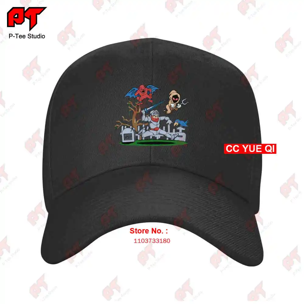 Ghosts N Goblins Graveyard Black Heather Baseball Caps Truck Cap GZNQ