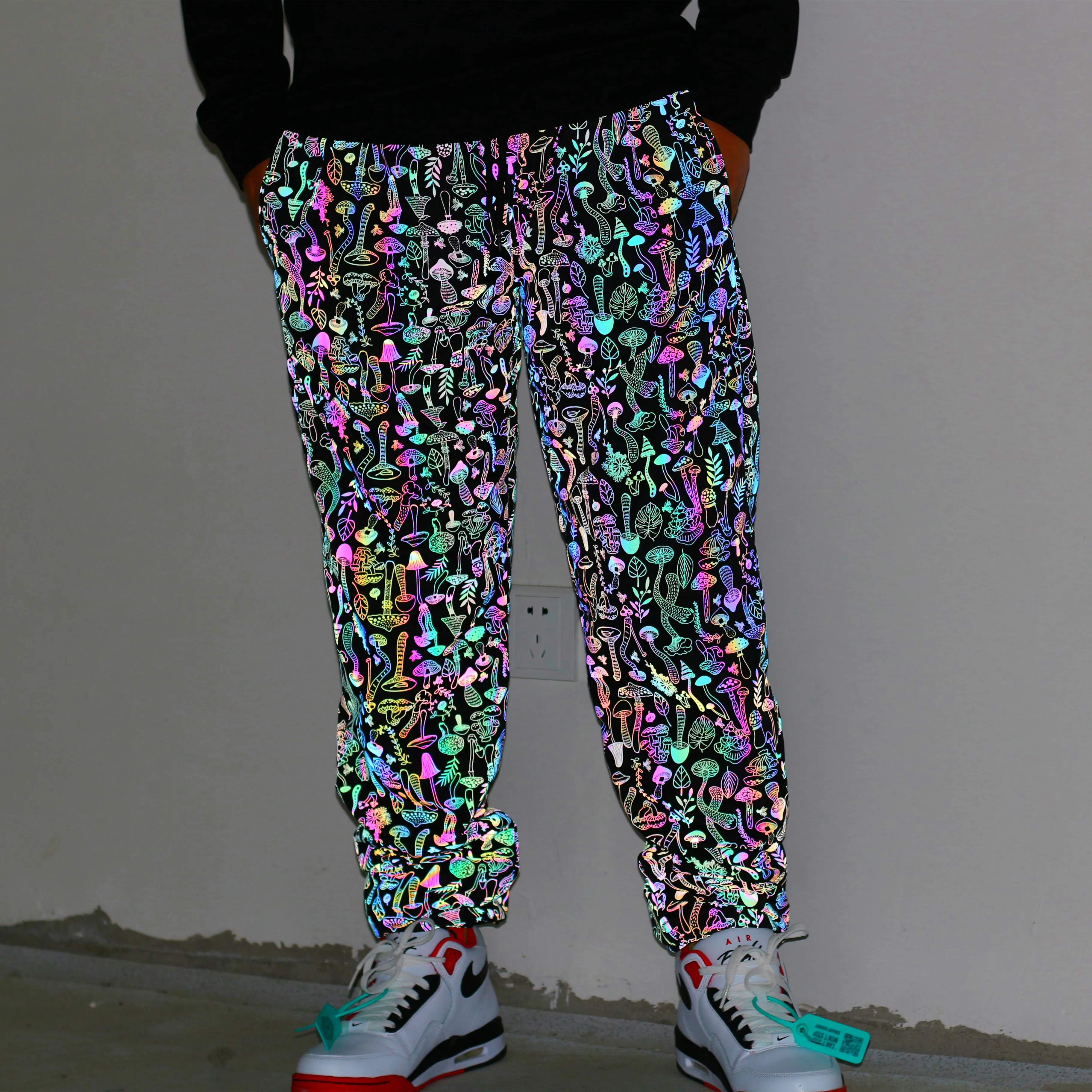 New Design Holographic Unisex Women Men Reflective Geometric 