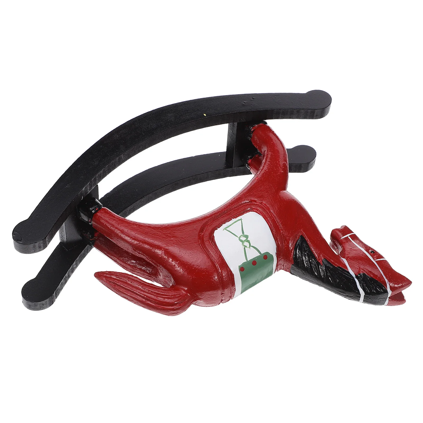 

Vintage Wooden Rocking Horse Handpainted Sculpture Miniature Animal Home Decor Bookshelf Statue Christmas Ornament