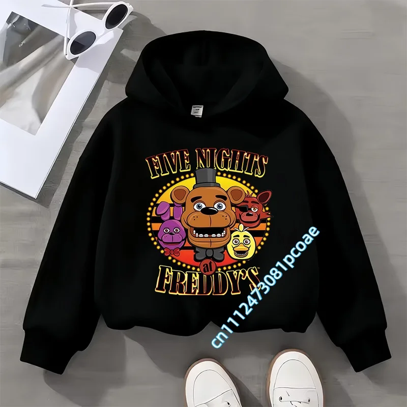 2026 New Five Nights At Freddy's Kids Hoodie - Boys' Sport Shirt - Girls' Casual Top - Cartoon Print - Autumn/Winter Long Sleeve
