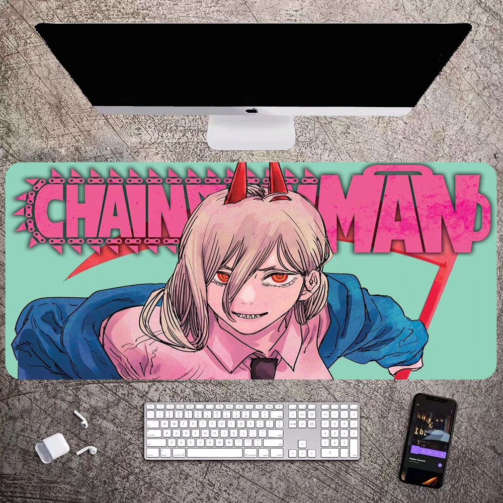 Chainsaw Man Anime Mouse Pad Gaming Accessories Gamer Laptop Gaming Mousepad Waterproof Carpet Computer Large Mouse Pad Desk Pad