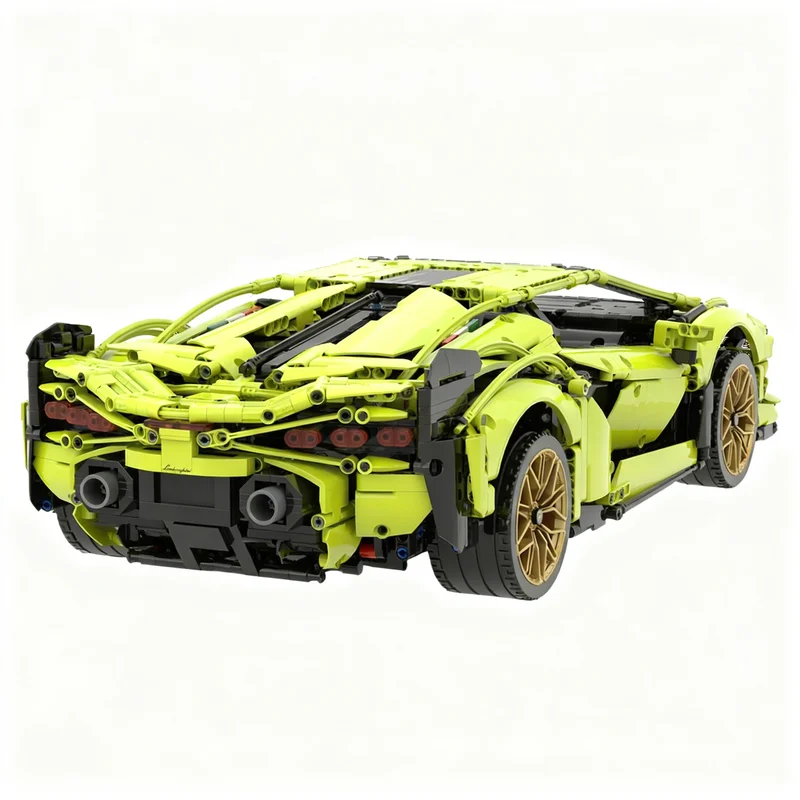3942pcs MOC Technical Modification -Lambo Sian FKP 37 Brick_Studio_MD Lambo Model Building Blocks Display Creative Education