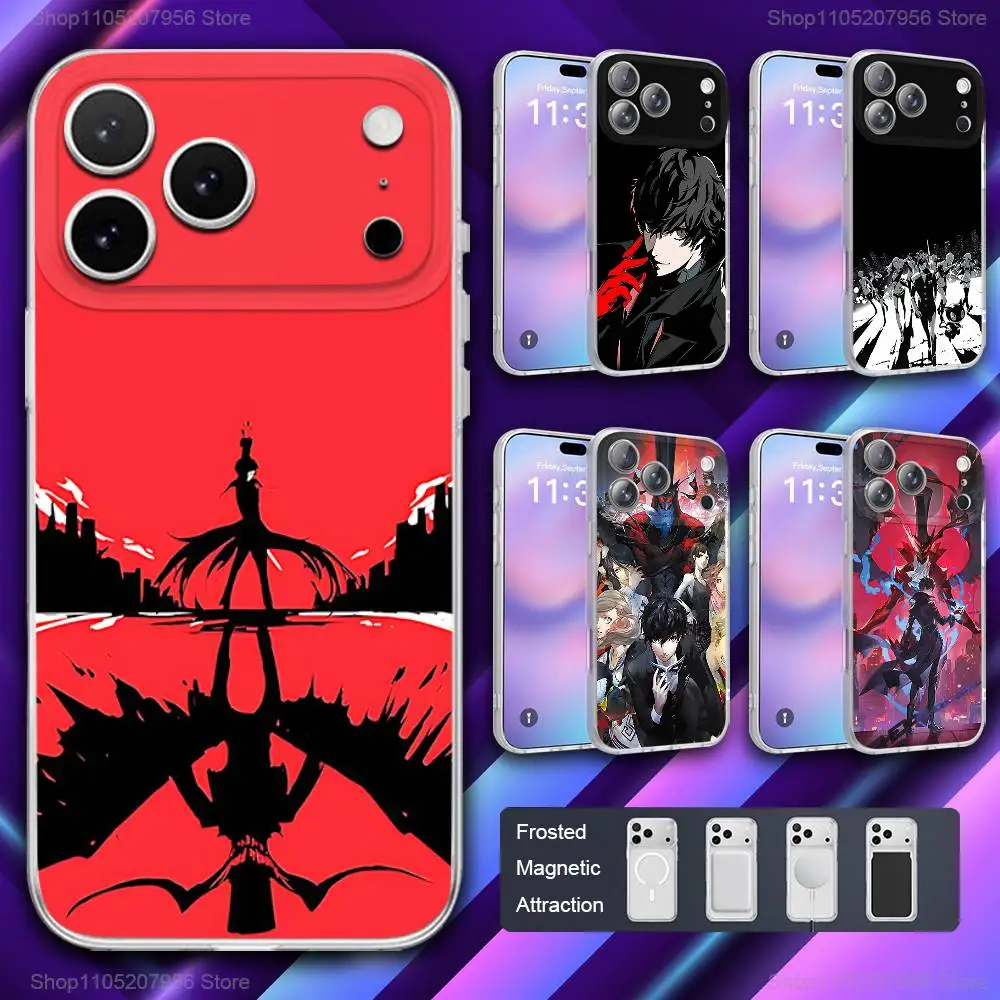 

A-Amamiya-Ren Game For iPhone 11,12,15,14,13,17,16,Pro,Plus,E,Max,Air,Mini Magnetic Frosted Cover Phone Case