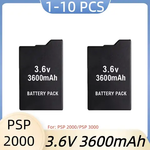 For PSP 2000/3000 3.6V 3600mAh Rechargeable Lithium Battery Pack for PSP 1000 PSP-S110 3600mAh Lithium Batteries