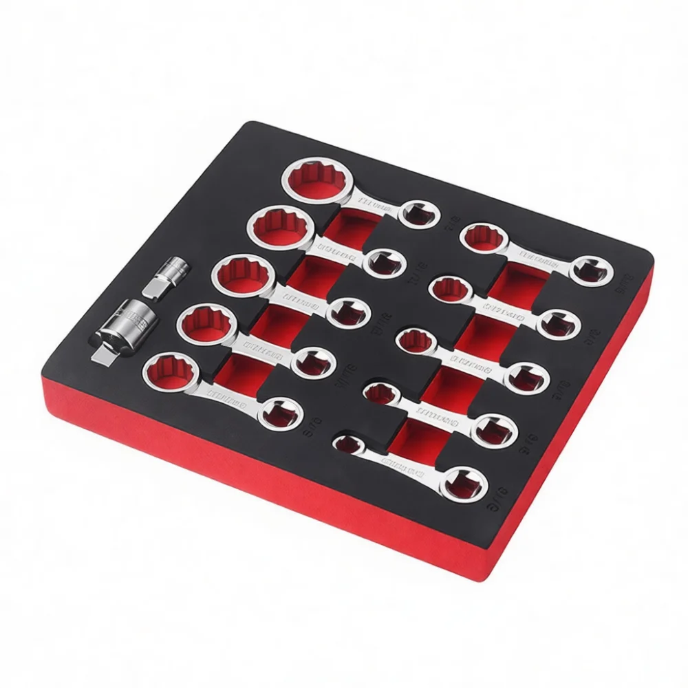 Universal SAE Torque Adapter Socket Kit Chrome Vanadium Steel Box End Wrench Extension Industrial Workshop Maintenance Tool