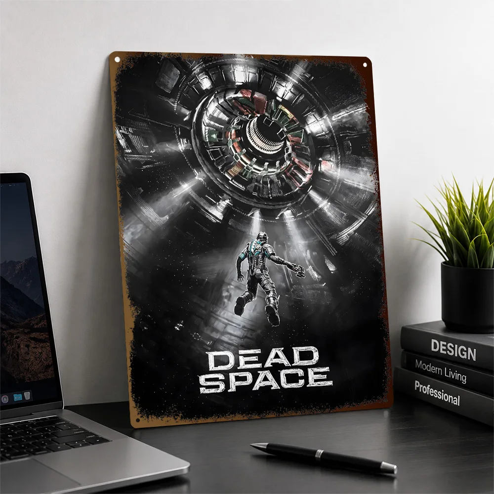 Dead Space Orbital Station Printed Poster Personalized Aluminum Metal Sign Dark Survival Tribute Wall Art For Media Room Decor
