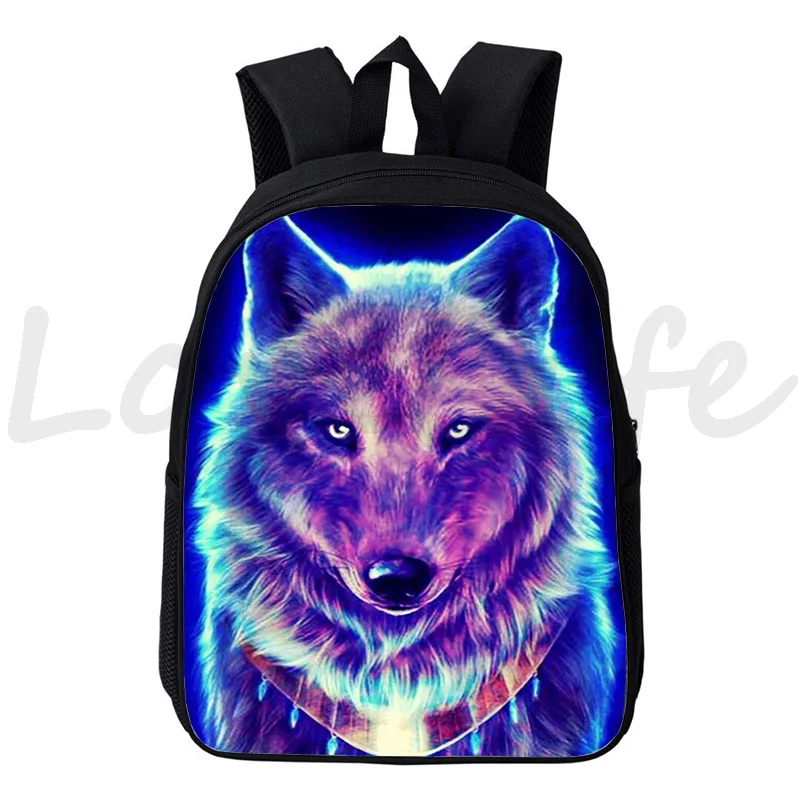 

Animal Lion Backpack Primary Students School Backpack Kids Kindergarten Knapsack Wolf 3D Printing Book Bags Mini School Mochila