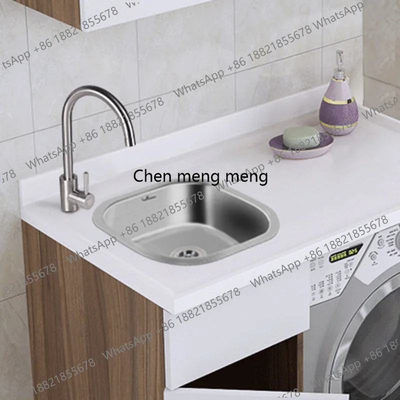 Rounded 304 stainless steel sink, single sink kitchen, mini balcony, bar counter, small vegetable basin, sink, under table basin