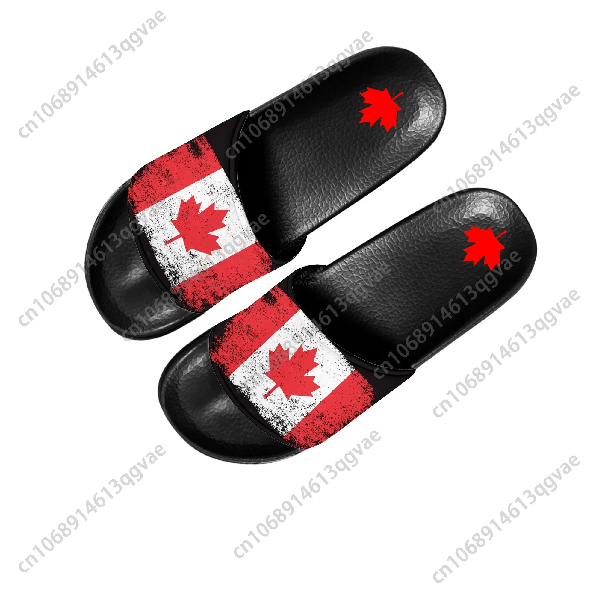 Canadian Flag Slippers Home Water Shoes Men Women Teenagers Canada Bathroom Beach Pool Sandals Custom Summer Slipper