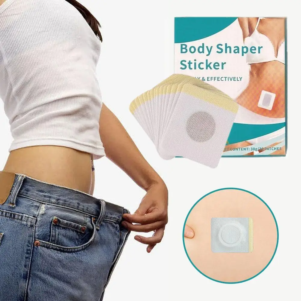 30PCS Mugwort Belly Button Patch Belly Body Shaping Patch Navel Pill Warm Patch Breathable Large Capacity Mugwort Slimming Patch
