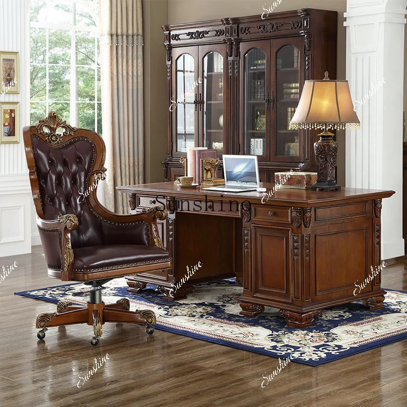 

American all solid wood ash wood desk luxury European live streaming host table 2 meters FT