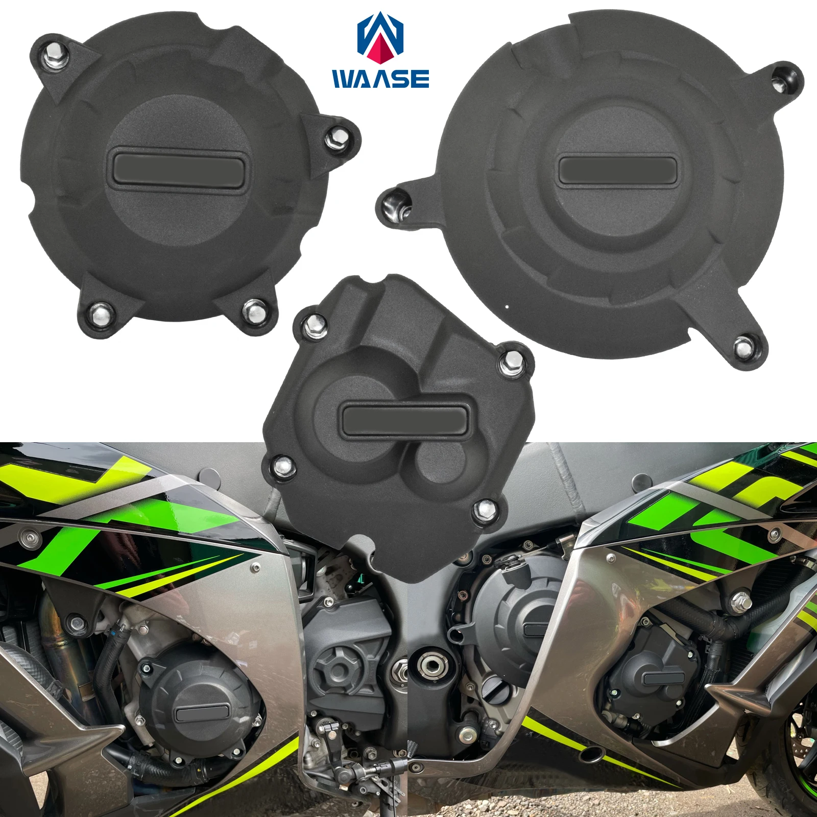 

Motorcycle GBR Engine Guard Stator Clutch Pulse Cover Slider Protector Set For KAWASAKI Ninja ZX10R ZX-10R 2011-2015 2016-2021