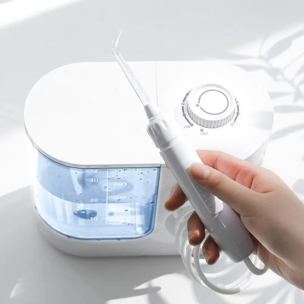 Water Flosser with 1000ml Large Water Tank, Tooth Cleaner, Household Desktop Water Flosser