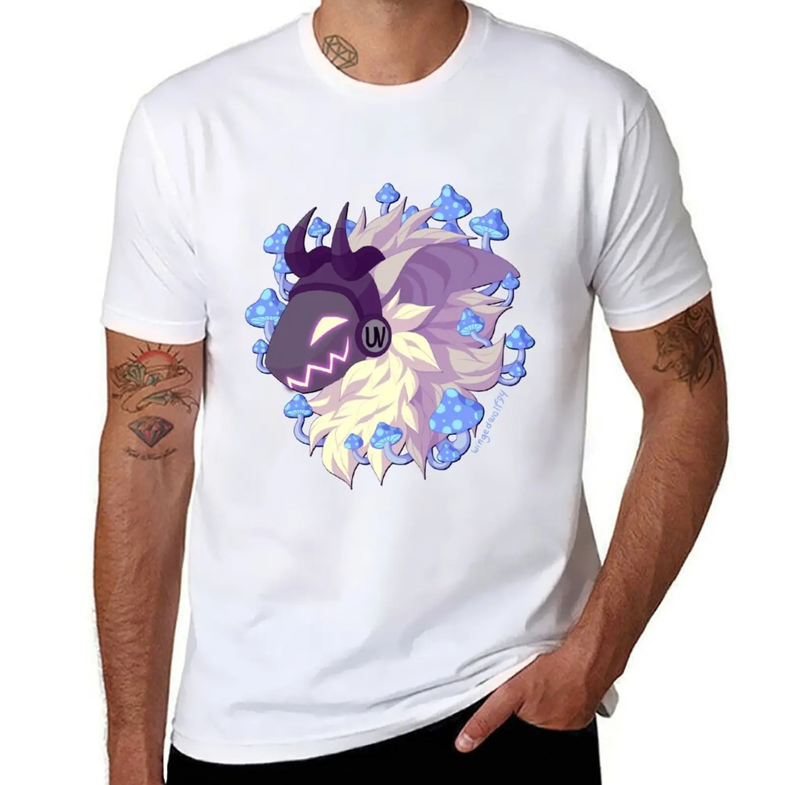 

Protogen Mushrooms T-Shirt t shirt for man 100 percent cotton cotton t shirts man 100% T-Shirt