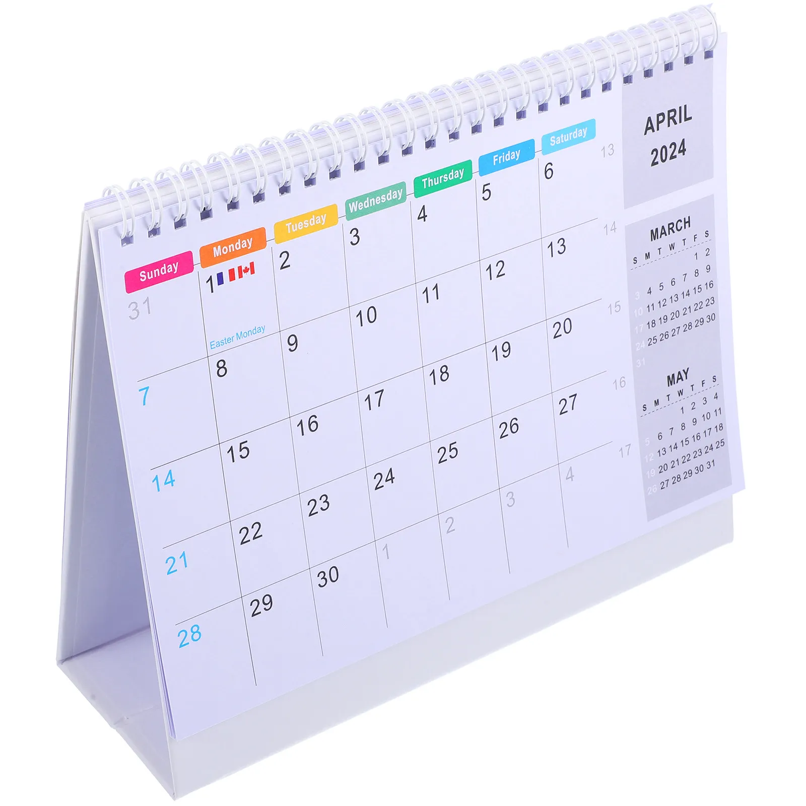 

Creative Desk Calendar Simple and Convenient Design for Office Home Decorative Monthly Planner with Sturdy Stand Daily Use