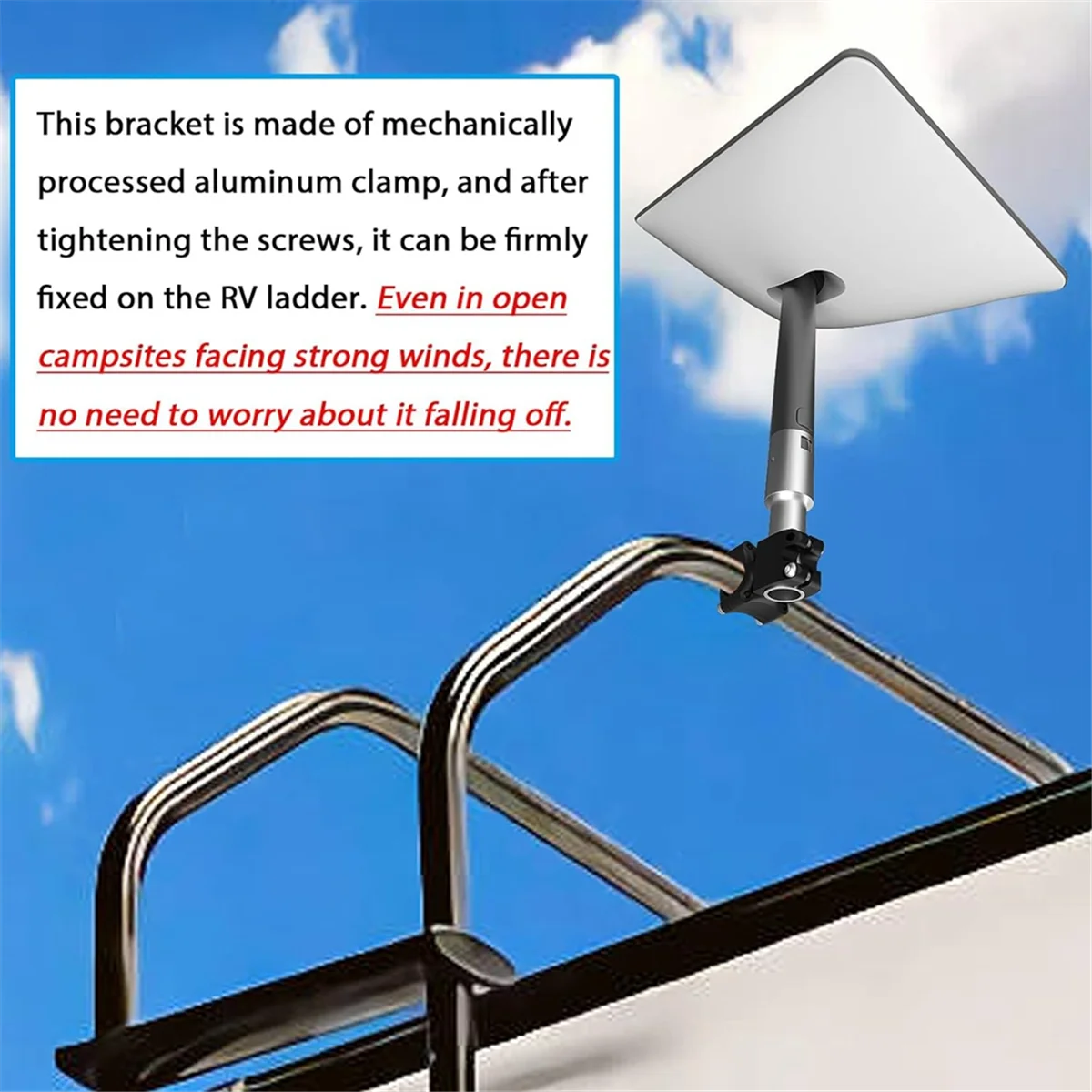 For Starlink Mount for RV Ladder,for Starlink V2 RV Ladder Mount,Load-Bearing 200lbs for Pole/Roof/SUV/Outdoor