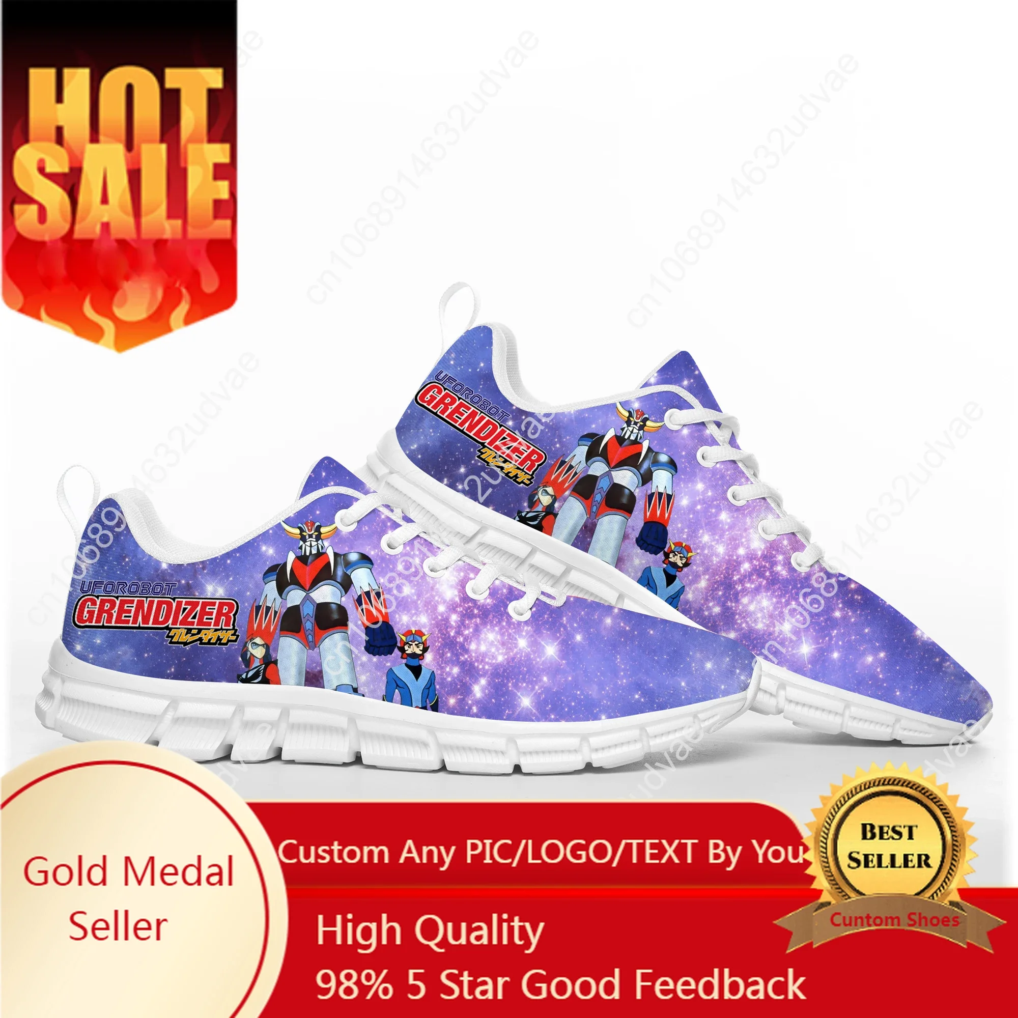 

UFO Robot Grendizer Sports Shoes Mens Womens Teenager Customized Sneakers Casual Custom Made Shoe High Quality Couple Shoes