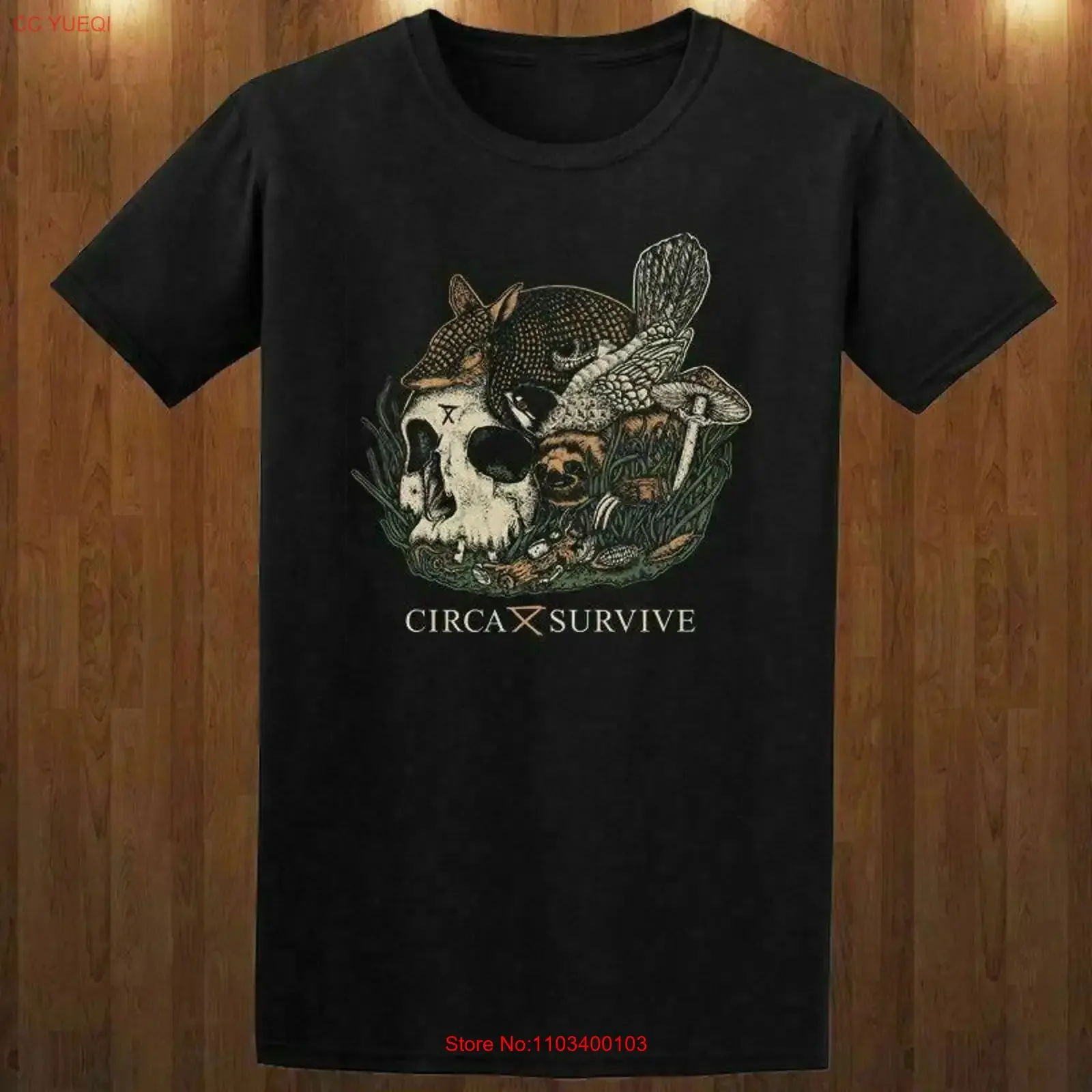 Camiseta de algodón negra Circa Survive, talla completa S 5XL HD876, Top vintage lavado para uso diario, ropa de calle gráfica para hombre