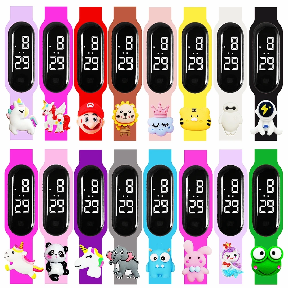 

Factory Wholesale Children LED Watch Waterproof Sport Bracelet Girls Boys Digital Watches Smart Touch Kids Electronic Watch Toy