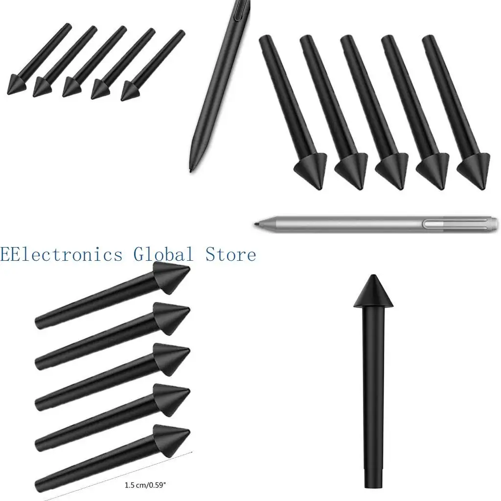 

462B 5Pack for Surface Pen Tip Replacement Kit Original Pen Nib Refills for Surface Pro 7/6/5/4/Book/Studio/Go Pen(2H Type)