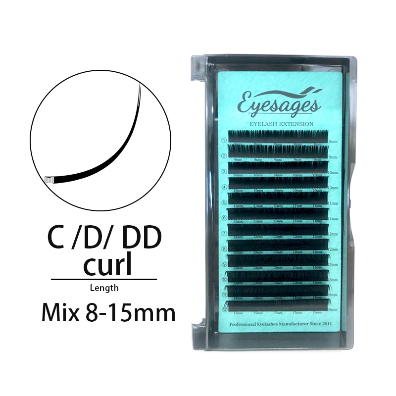 Nature Soft Flat Lashes Split-tips Individual Eyelash Extension Mink False Lash Supplies Makeup Tools