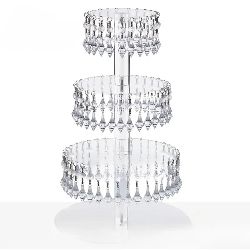 Factory Tower Multi-layer Birthday Cake Display Shelf Supply Wedding Wedding Round Transparent Acrylic Cake Shelf