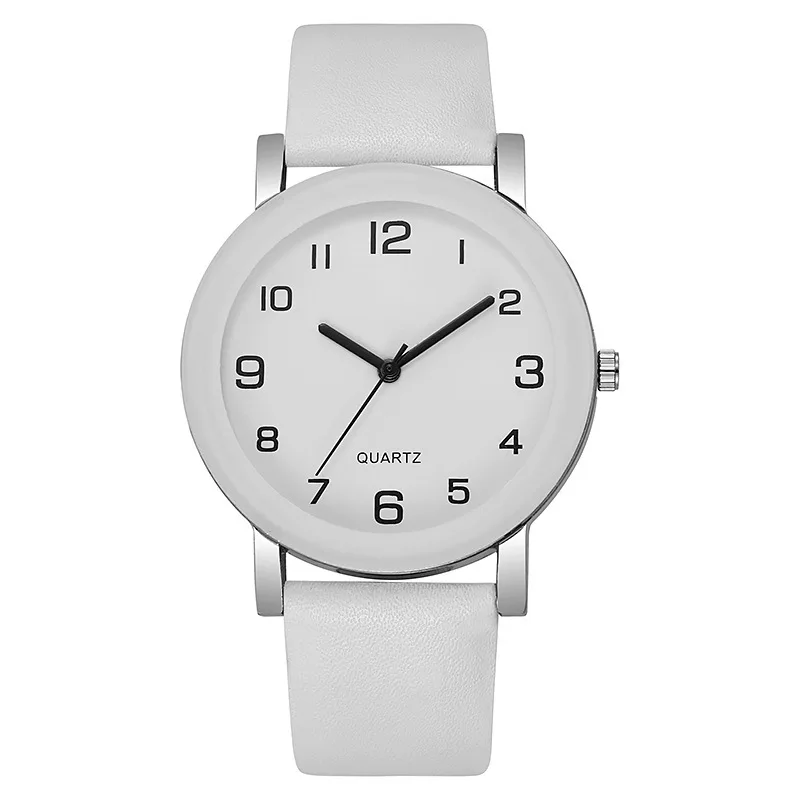 Fashion Simple Leather Clock Quartz Watches Women Men Casual Digital Wristwatch Couple Watches Relojes Para Mujer Wholesale