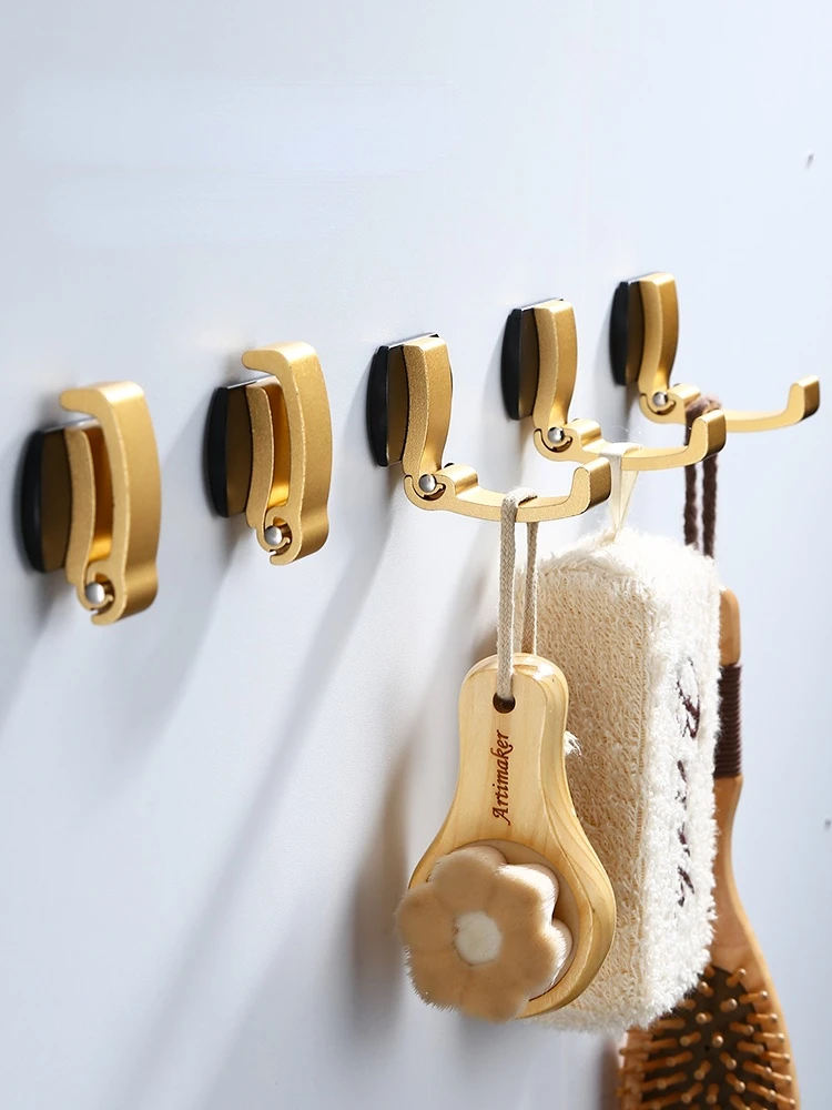 

mini foldable wall metal hooks light luxury self-adhesive wall hooks nordic Towel hooks hanging organizers bathroom products