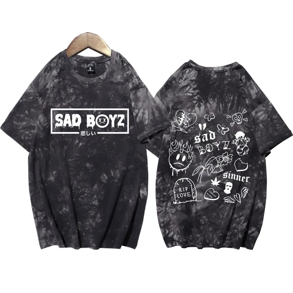 

Junior H Sad Boyz Shirts Tie Dye Round Neck Short Sleeve Man Woman T-Shirt Fans Gift